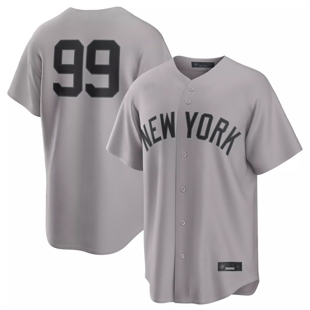 Kooe NY.Yankees #99 Aaron Judge Player Gray Game Home Stitched Jerseys