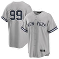Kooe NY.Yankees #99 Aaron Judge Player Gray Road Game Stitched Jerseys