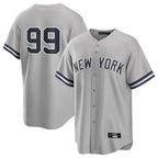 Kooe NY.Yankees #99 Aaron Judge Player Gray Road Game Stitched Jerseys