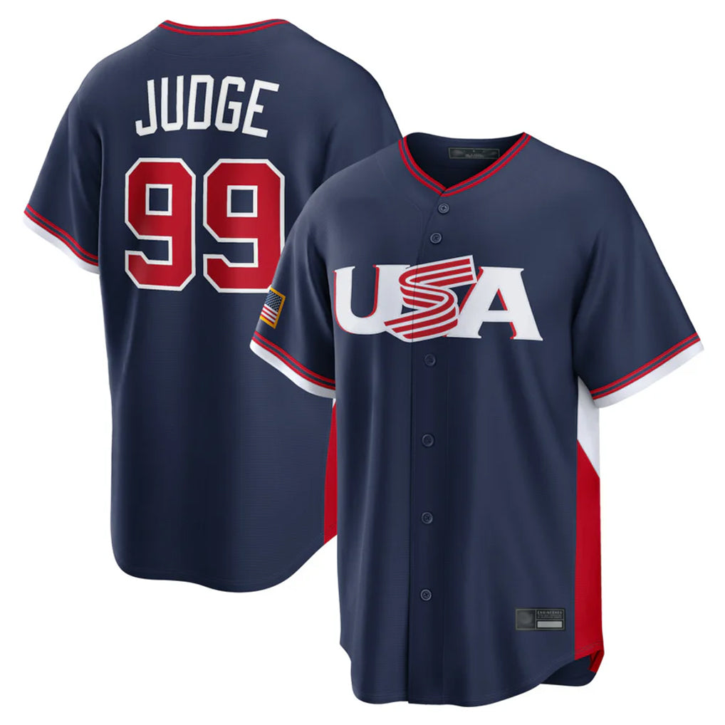 Kooe NY.Yankees #99 Aaron Judge Player Navy USA 2026 World Classic Limited Game Stitched Jerseys