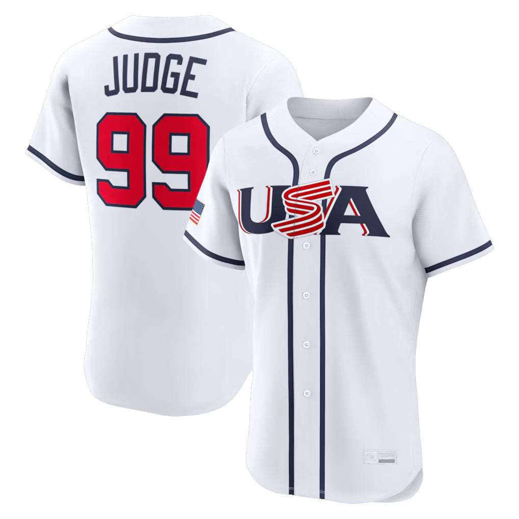 Kooe NY.Yankees #99 Aaron Judge Player White USA 2026 World Classic Home Limited Elite Stitched Jerseys