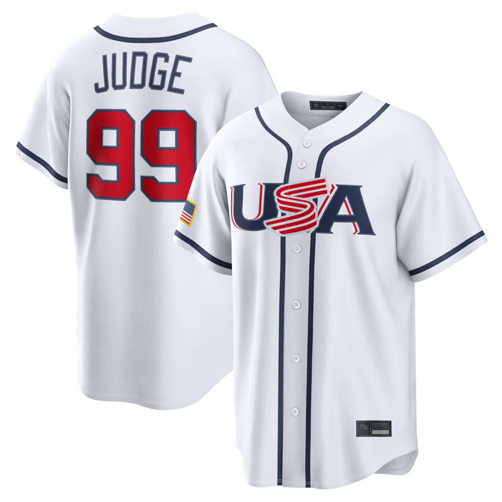 Kooe NY.Yankees #99 Aaron Judge Player White USA 2026 World Classic Limited Game Stitched Jerseys