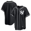 Kooe NY.Yankees Blank Player Black Out Game Home Stitched Jerseys