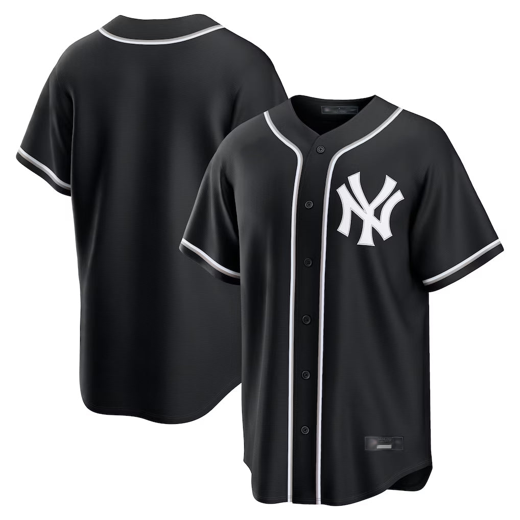 Kooe NY.Yankees Blank Player Black Out Game Home Stitched Jerseys