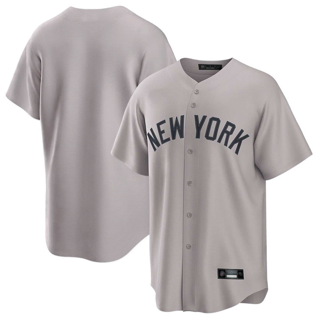 Kooe NY.Yankees Blank Player Gray Game Home Stitched Jerseys