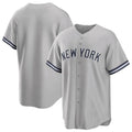 Kooe NY.Yankees Blank Player Gray Road Game Stitched Jerseys