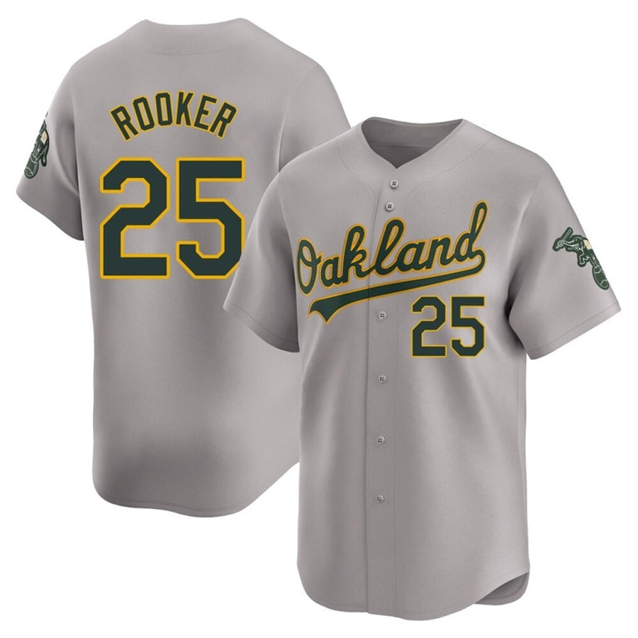 Kooe Athletics #25 Brent Rooker Player Kelly Grey Home Limited Personalized Jerseys