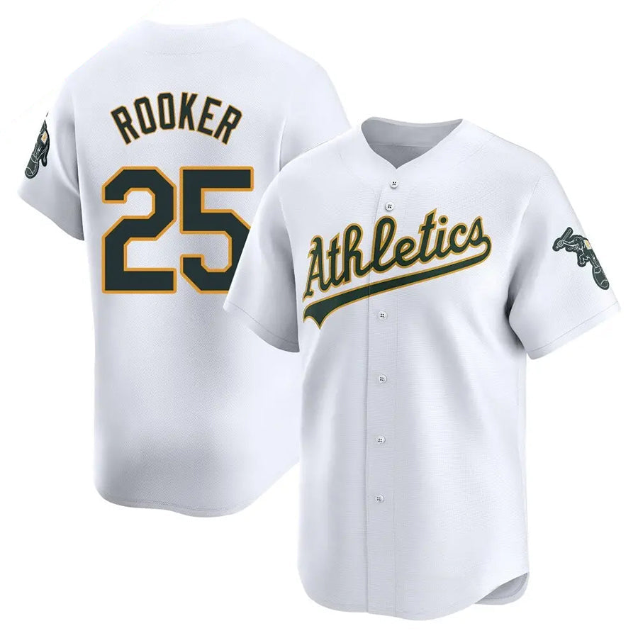 Kooe Athletics #25 Brent Rooker Player White Limited Home Personalized Jerseys