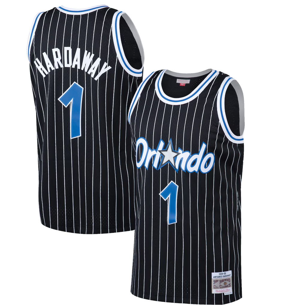 Kooe O.Magic #1 Penny Hardaway Mitchell & Ness Black Hardwood Classics Swingman Jerseys