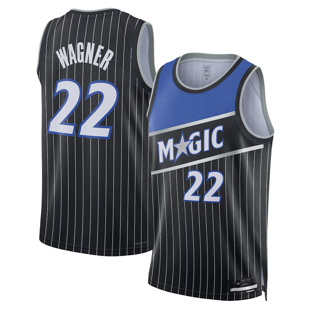 Kooe O.Magic #22 Franz Wagner Black Swingman Jerseys - Statement Edition