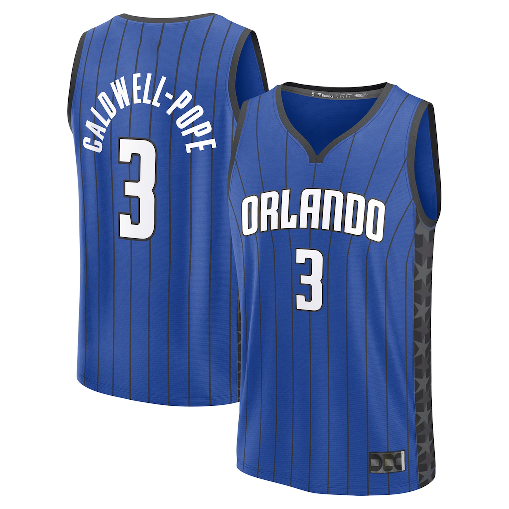 Kooe O.Magic #3 Kentavious Caldwell-Pope Blue Fast Break Replica Player Jerseys - Statement Edition