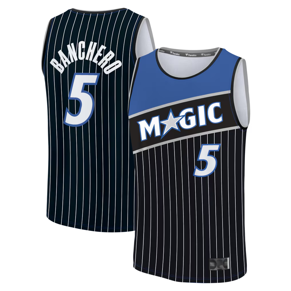 Kooe O.Magic #5 Paolo Banchero Black Fast Break Jerseys - Statement Edition