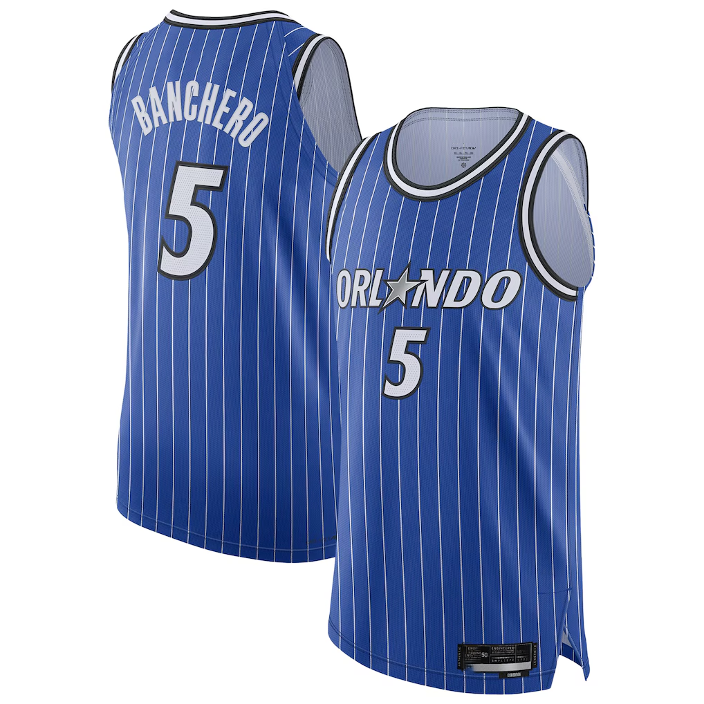 Kooe O.Magic #5 Paolo Banchero Blue Authentic Player Jerseys - Icon Edition