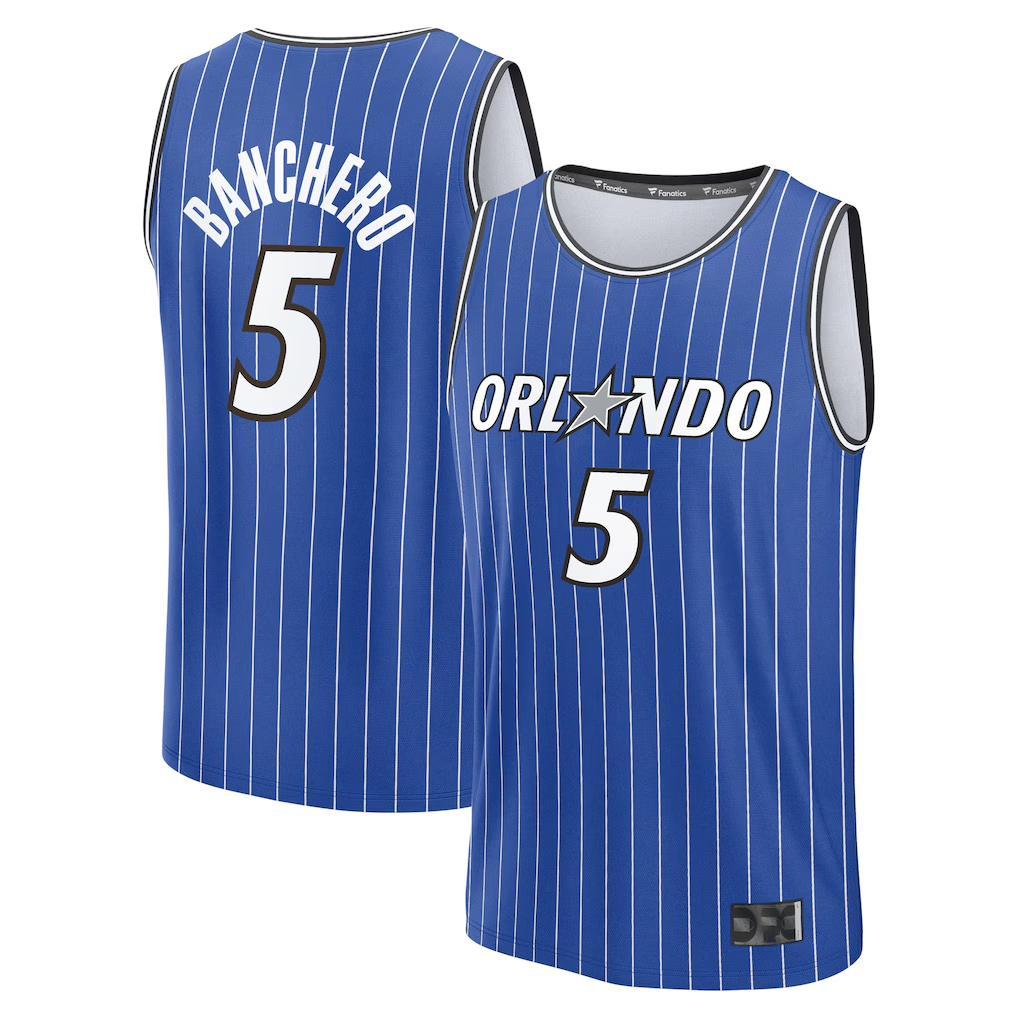 Kooe O.Magic #5 Paolo Banchero  Blue Fast Break Replica Player Jerseys - Icon Edition