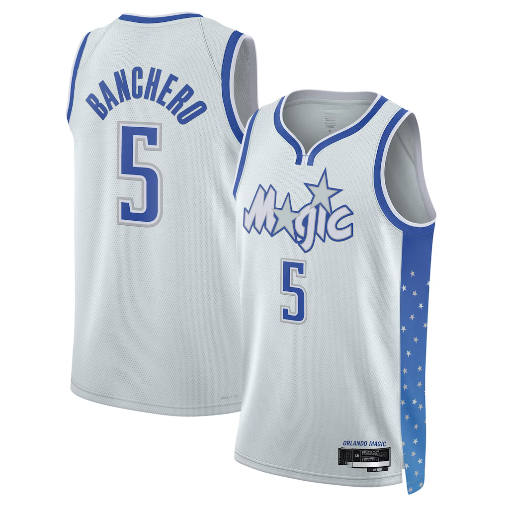 Kooe O.Magic #5 Paolo Banchero Silver 2025-26 Swingman Jerseys - City Edition