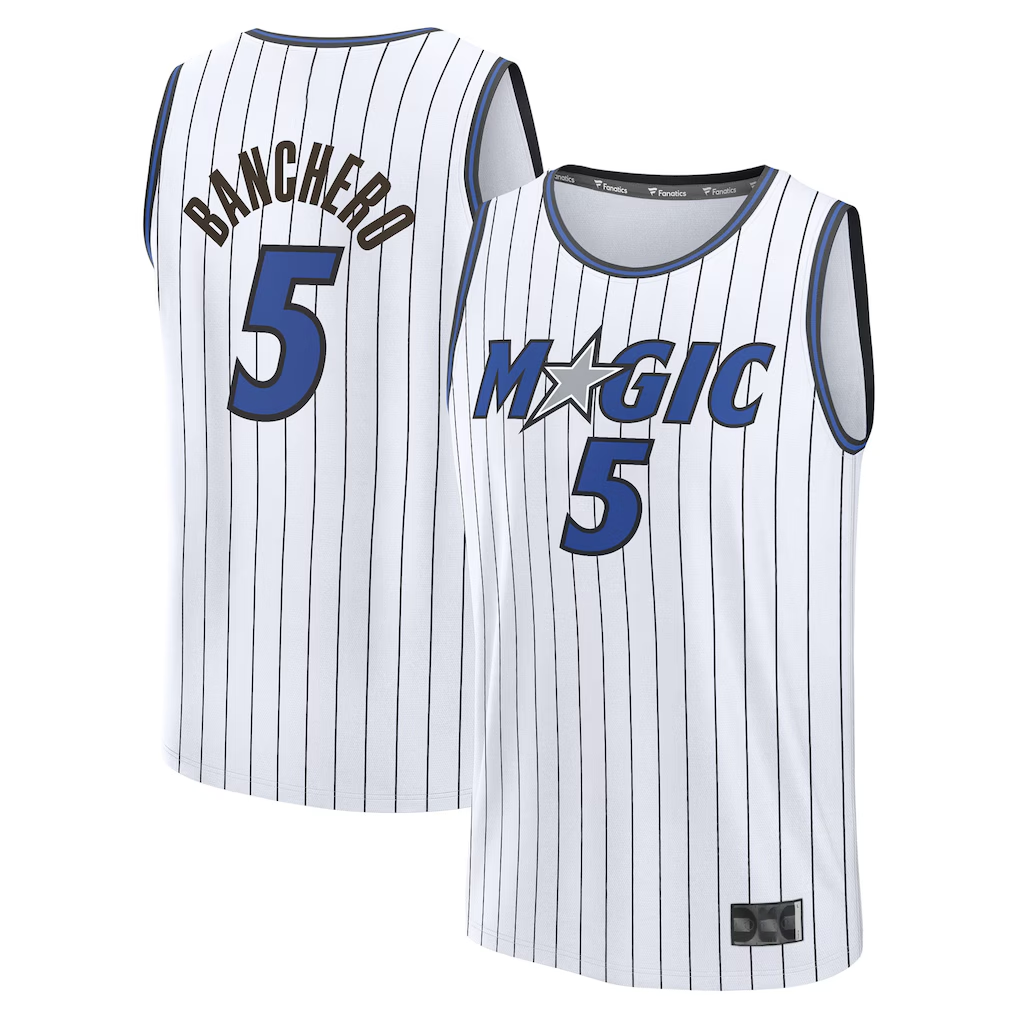 Kooe O.Magic #5 Paolo Banchero  White Fast Break Replica Player Jerseys - Association Edition