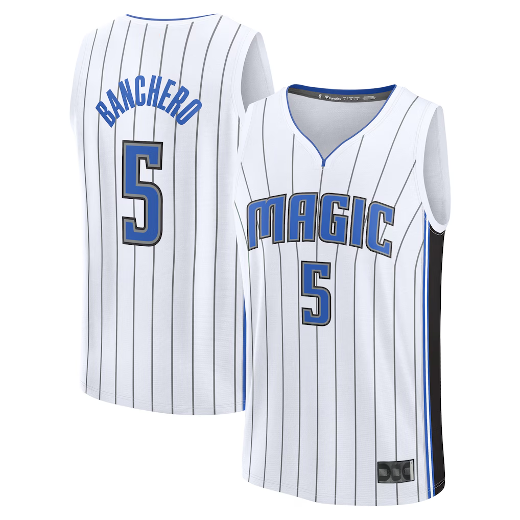 Kooe O.Magic #5 Paolo Banchero  White Fast Break Replica Player Jerseys - Association Edition