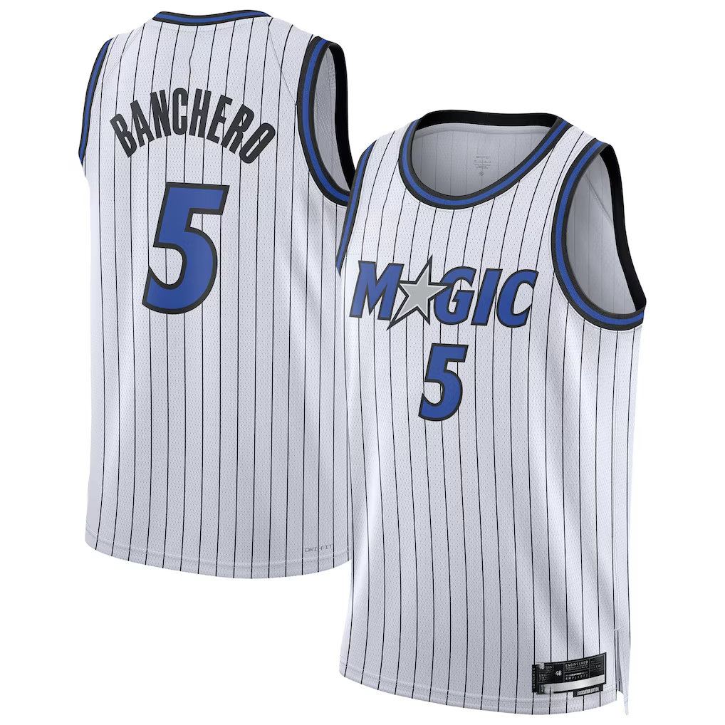 Kooe O.Magic #5 Paolo Banchero White Swingman Player Jerseys - Association Edition