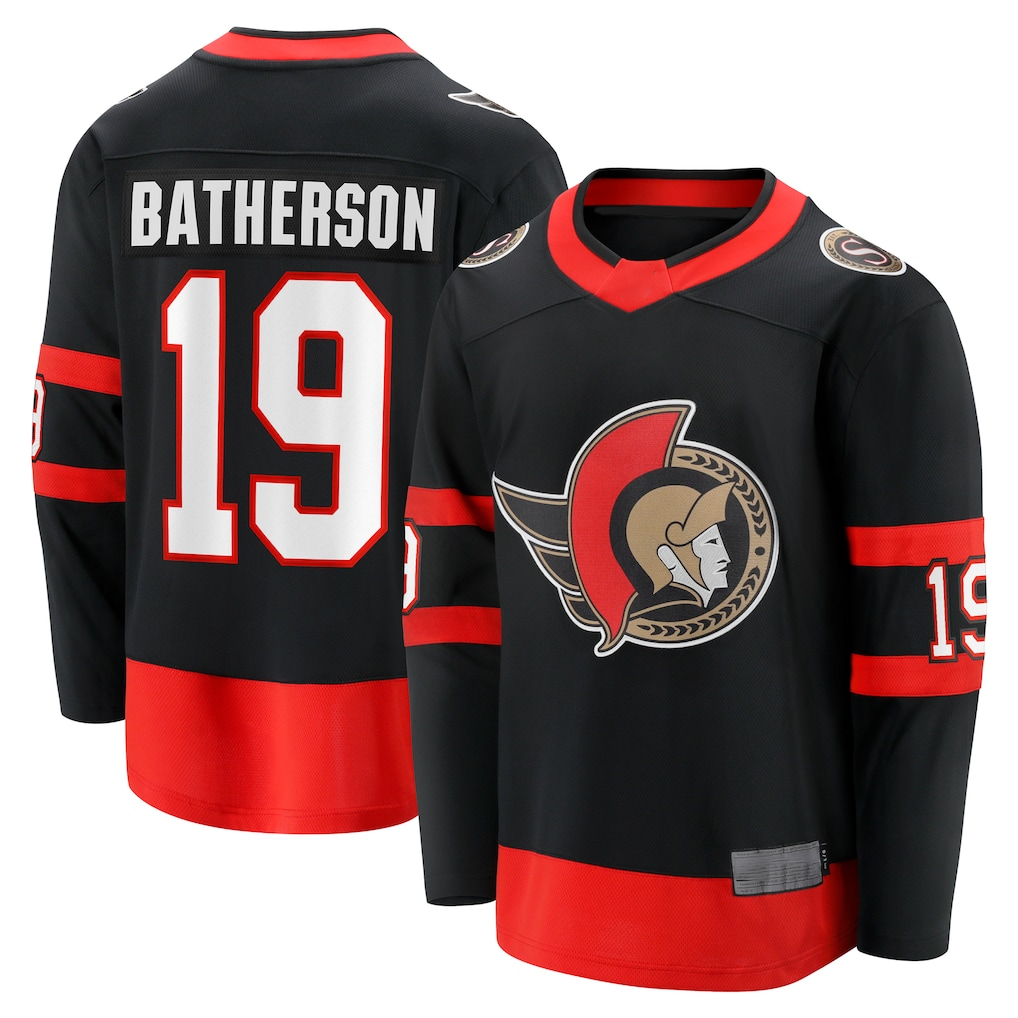 Kooe O.Senators #19 Drake Batherson Black Home Breakaway Jerseys