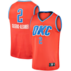 Kooe OC.Thunder #2 Shai Gilgeous-Alexander Orange Fast Break Player Stitched Jerseys - Statement Edition