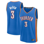 Kooe OC.Thunder #3 Jared McCain Blue Fast Break Replica Stitched Jerseys - Icon Edition