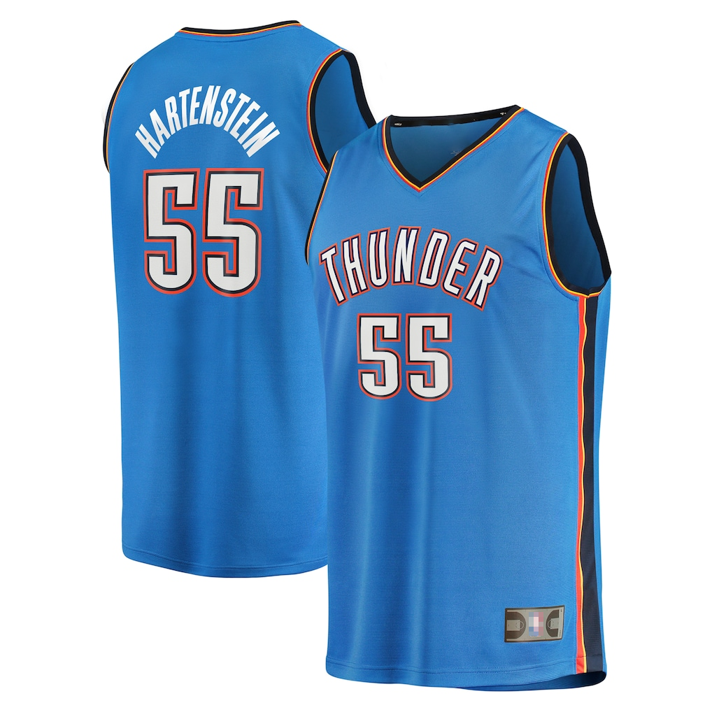 Kooe OC.Thunder #55 Isaiah Hartenstein Blue Fast Break Replica Player Stitched Jerseys - Icon Edition