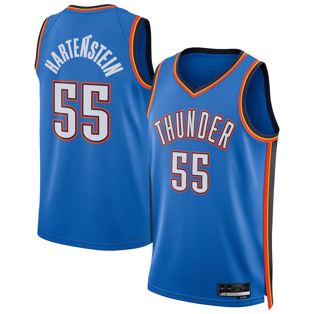 Kooe OC.Thunder #55 Isaiah Hartenstein Blue Swingman Stitched Jerseys - Icon Edition