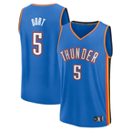 Kooe OC.Thunder #5 Luguentz Dort Blue Fast Break Replica Player Stitched Jerseys- Icon Edition