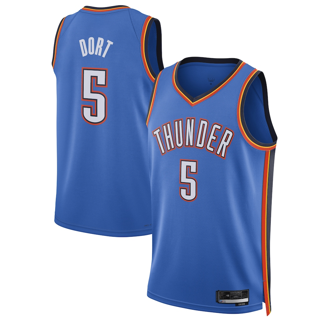 Kooe OC.Thunder #5 Luguentz Dort Blue Swingman Player Stitched Jerseys - Icon Edition