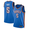 Kooe OC.Thunder #5 Luguentz Dort Blue Swingman Stitched Jerseys - Icon Edition