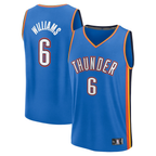 Kooe OC.Thunder #6 Jaylin Williams Blue Fast Break Replica Player Stitched Jerseys - Icon Edition
