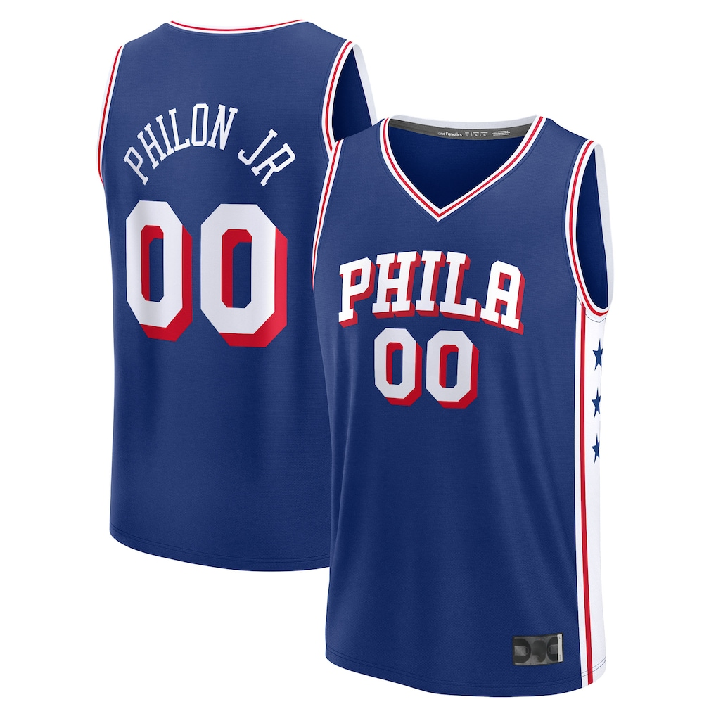 Kooe P.76ers #00 Labaron Philon Jr  Royal 2026  Draft First Round Pick Fast Break Jerseys - Icon Edition