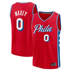 Kooe P.76ers #0 Tyrese Maxey Jordan Brand Red Swingman Jerseys - Statement Edition