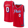 Kooe P.76ers #0 Tyrese Maxey Red Fast Break Replica Player Jerseys - Statement Edition