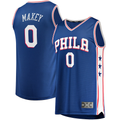 Kooe P.76ers #0 Tyrese Maxey  Royal Fast Break Replica Jerseys - Icon Edition