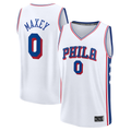 Kooe P.76ers #0 Tyrese Maxey White Fast Break Replica Player Jerseys - Association Edition