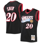 Kooe P.76ers #20 Eric Snow Mitchell & Ness Black 2000-01 Hardwood Classics Swingman Jerseys