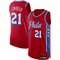 Kooe P.76ers #21 Joel Embiid Jordan Brand Red Authentic Player Jerseys - Statement Edition