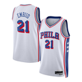 Kooe P.76ers #21 Joel Embiid White Swingman Jerseys - Association Edition
