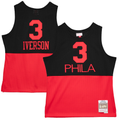 Kooe P.76ers #3 Allen Iverson Mitchell & Ness Black 2003-04 Hardwood Classics Reload 2.0 Swingman Jerseys