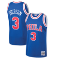 Kooe P.76ers #3 Allen Iverson Mitchell & Ness Royal 199697 Hardwood Classics Swingman Jerseys
