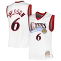Kooe P.76ers #6 Allen Iverson Mitchell & Ness White 2002-03 Hardwood Classics Swingman Jerseys