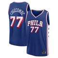 Kooe P.76ers #77 V. J. Edgecombe Royal 2025 Draft First Round Pick Fast Break Replica Jerseys - Icon Edition