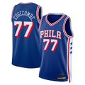 Kooe P.76ers #77 V. J. Edgecombe Royal 2025 Draft First Round Pick Swingman Jerseys - Icon Edition