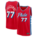 Kooe P.76ers #77 VJ Edgecombe Red Fast Break Replica Player Jerseys - Statement Edition