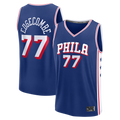 Kooe P.76ers #77 VJ Edgecombe  Royal Fast Break Jerseys - Icon Edition