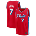Kooe P.76ers #7 Jaylen Brown Red Fast Break Jerseys - Statement Edition