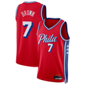 Kooe P.76ers #7 Jaylen Brown Red Swingman Jerseys - Statement Edition