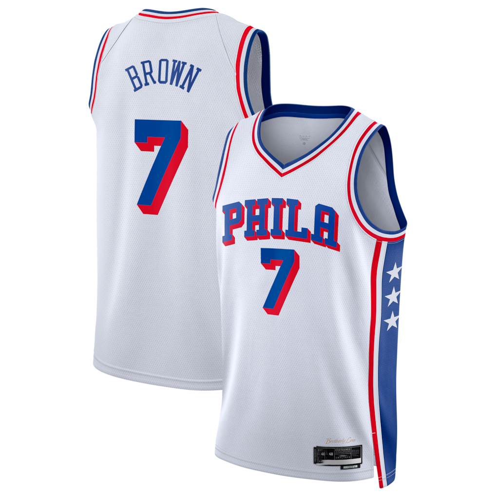Kooe P.76ers #7 White Swingman Jerseys - Association Edition