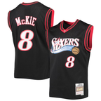 Kooe P.76ers #8 Aaron McKie Mitchell & Ness Black Hardwood Classics Swingman Jerseys